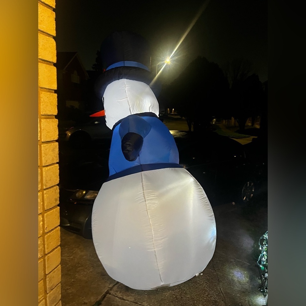 Festive Snowman Inflatable Holiday Decor - Picture 3 of 9